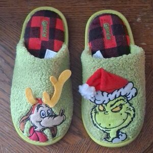 Grinch Kids Slippers - Green and Red